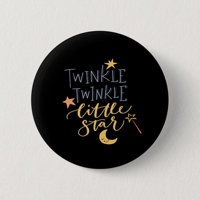 twinkle twinkle little star 6 cm round badge (Front)