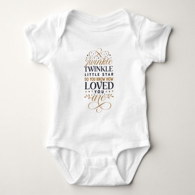 Twinkle Twinkle Little Star Baby Bodysuit (Front)