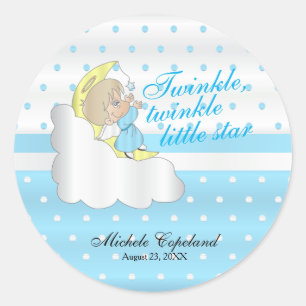 Twinkle, Twinkle Little Star -  Baby Boy Classic Round Sticker