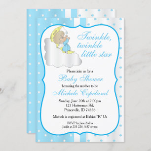 Twinkle, Twinkle Little Star -  Baby Boy Invitation