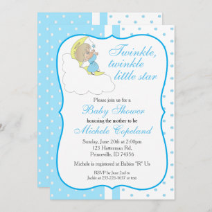 Twinkle, Twinkle Little Star -  Baby Boy Invitation