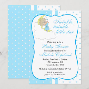 Twinkle, Twinkle Little Star -  Baby Boy Invitation