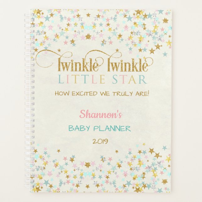 Twinkle Twinkle Little Star Baby Planner (Front)