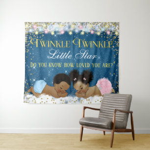 Twinkle Twinkle Little Star Baby Shower Backdrops Tapestry