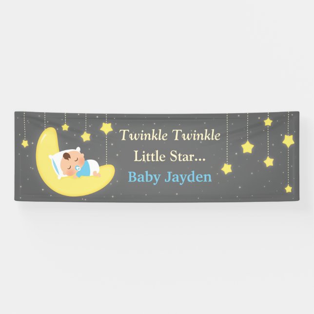Twinkle Twinkle Little Star Baby Shower Banner (Horizontal)