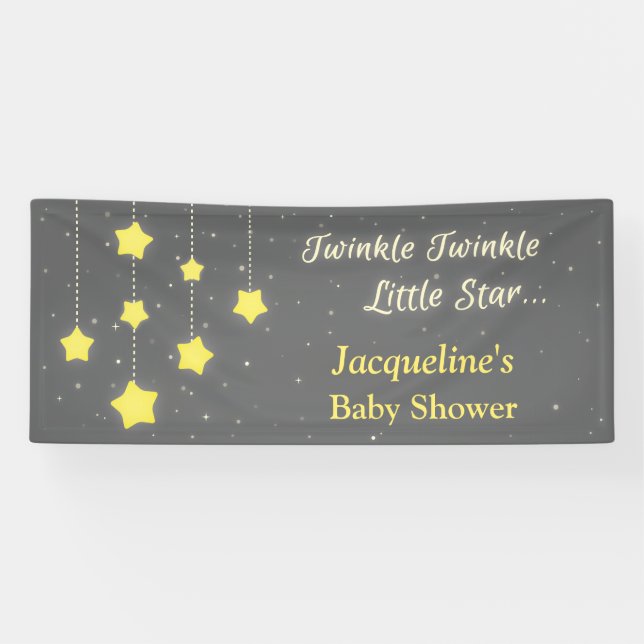 Twinkle Twinkle Little Star Baby Shower Banner (Horizontal)