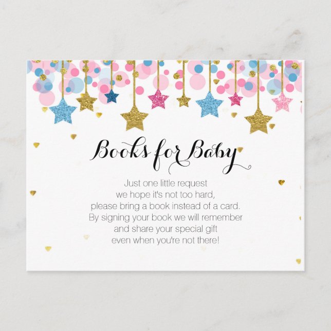 Twinkle Twinkle Little Star  Baby Shower Books Postcard (Front)