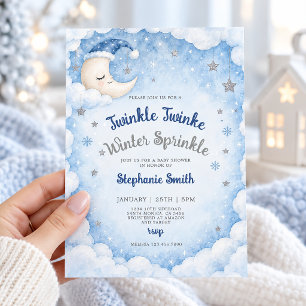 Twinkle Twinkle Little Star Baby Shower Boy Invitation