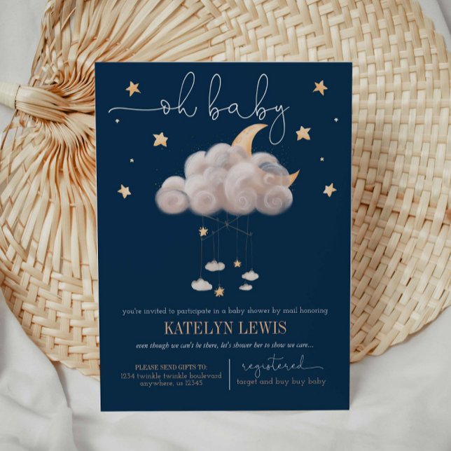 Twinkle Twinkle Little Star Baby Shower by mail Invitation (Creator Uploaded)