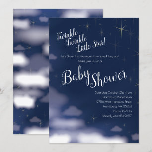 Twinkle Twinkle Little Star Baby Shower Celestial Invitation