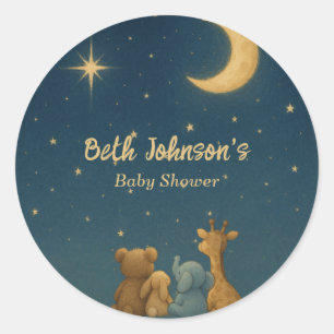 Twinkle Twinkle Little Star Baby Shower Classic Round Sticker
