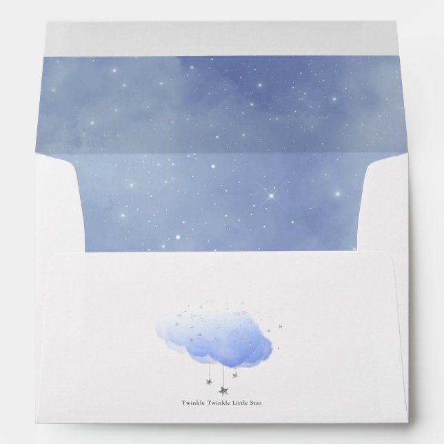 Twinkle Twinkle Little Star Baby Shower Envelope (Back (Bottom))