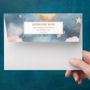 Twinkle twinkle little star baby shower envelope