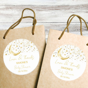 Twinkle twinkle little star baby shower favor classic round sticker