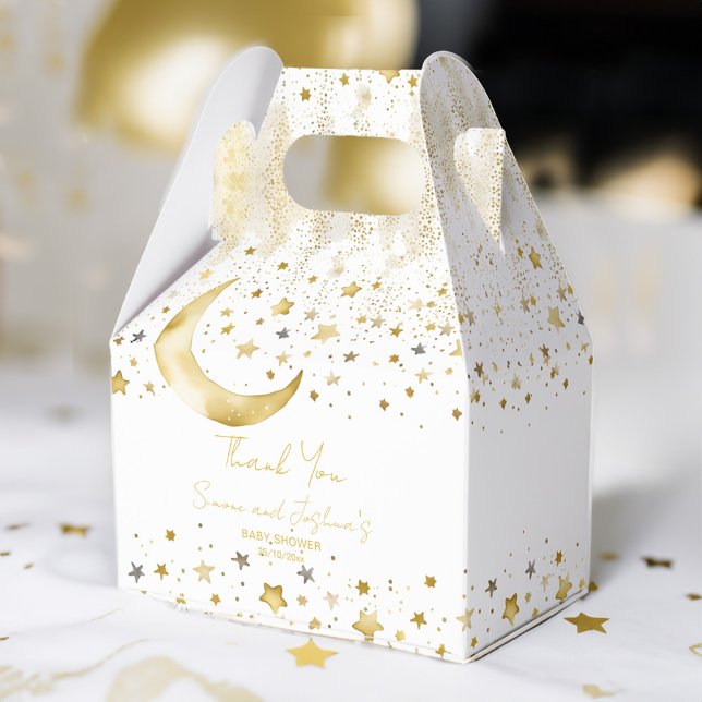 Twinkle twinkle little star baby shower favours favour box (Twinkle twinkle little star baby shower favors personalized favor box white gold moon stars favors)