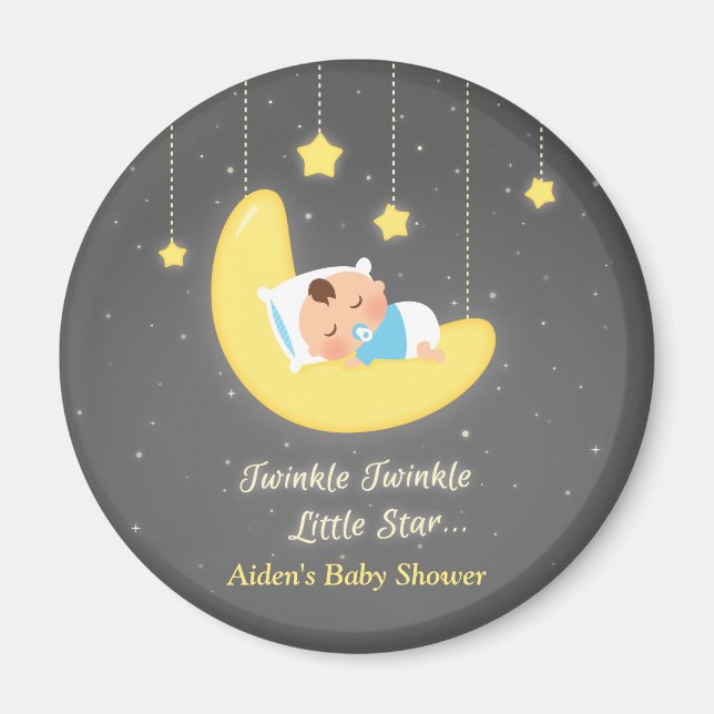 Twinkle Twinkle Little Star Baby Shower Favours Magnet (Front)