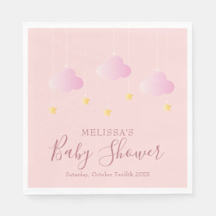 Twinkle Twinkle Little Star Baby Shower Girl Pink Napkin