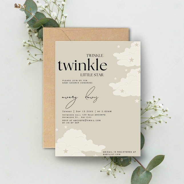 Twinkle Twinkle Little Star Baby Shower I Invitation (Creator Uploaded)