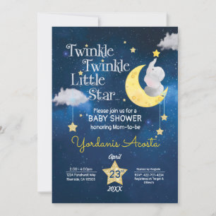 Twinkle Twinkle Little star baby shower invitation