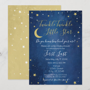Twinkle Twinkle Little Star Baby Shower Invitation