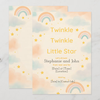 Twinkle Twinkle Little Star Baby Shower Invitation