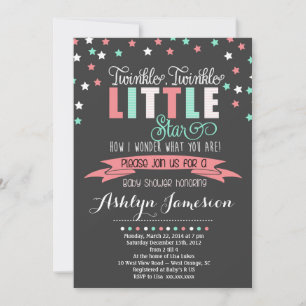 Twinkle Twinkle Little Star Baby Shower INvitation