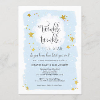 Twinkle Twinkle Little Star Baby Shower Invitation