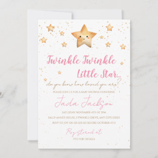 Twinkle Twinkle Little Star Baby Shower Invitation
