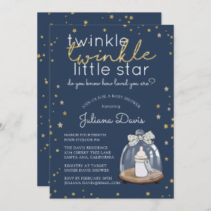 Twinkle Twinkle Little Star Baby Shower Invitation