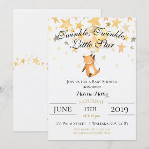 Twinkle Twinkle Little Star Baby Shower Invitation