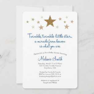 Twinkle Twinkle Little Star Baby Shower Invitation