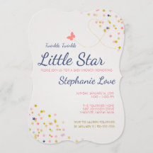 Twinkle Twinkle Little Star Baby Shower Invitation