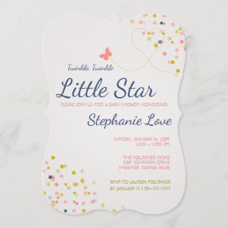 Twinkle Twinkle Little Star Baby Shower Invitation