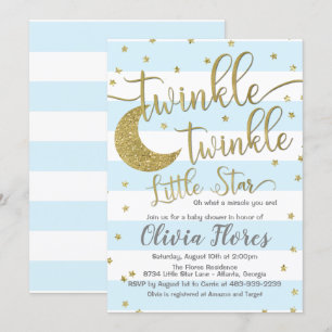 Twinkle Twinkle Little Star Baby Shower Invitation
