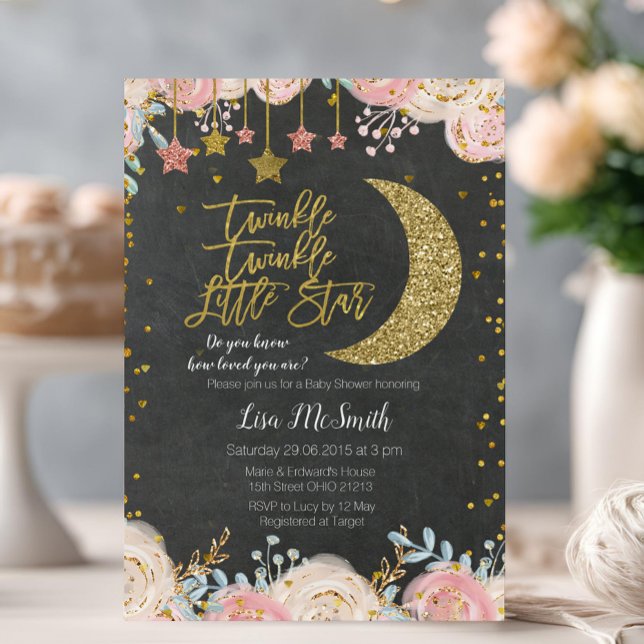 Twinkle Twinkle Little Star Baby Shower Invitation (Creator Uploaded)