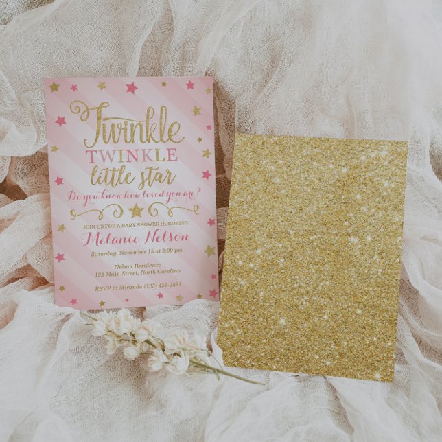 Twinkle Twinkle Little Star Baby Shower Invitation (Creator Uploaded)
