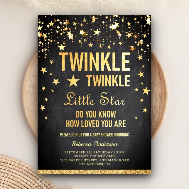 Twinkle Twinkle Little Star Baby Shower Invitation (Creator Uploaded)