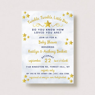 Twinkle Twinkle Little Star Baby Shower Invitation