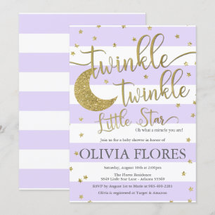 Twinkle Twinkle Little Star Baby Shower Invitation