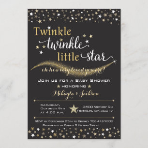 Twinkle Twinkle Little Star Baby Shower Invitation