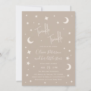 Twinkle Twinkle Little Star Baby Shower Invitation