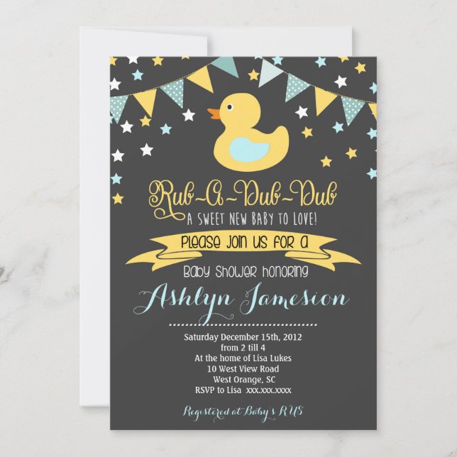 Twinkle Twinkle Little Star Baby Shower INvitation (Front)