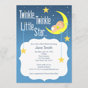 Twinkle Twinkle Little Star Baby Shower Invite