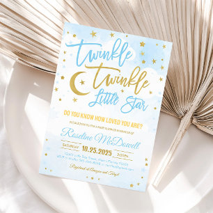 Twinkle Twinkle Little Star Baby Shower Invite