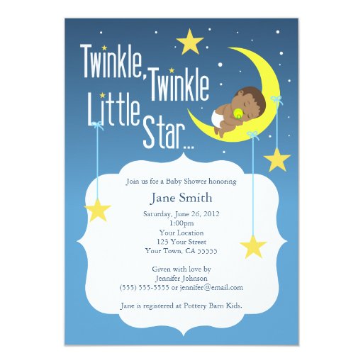 Twinkle Twinkle Little Star Invitation Card 6