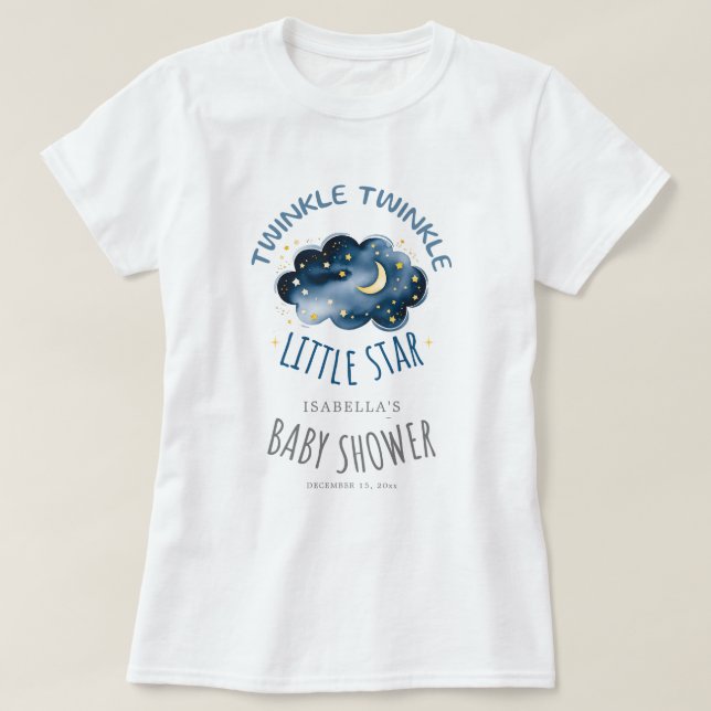 Twinkle Twinkle Little Star Baby shower mum-to-be T-Shirt (Design Front)