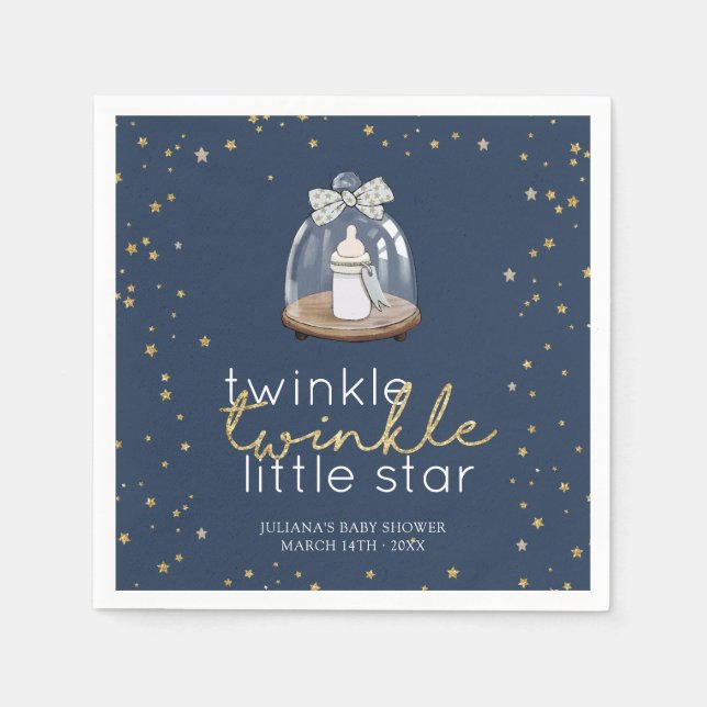 Twinkle Twinkle Little Star Baby Shower Napkin (Front)