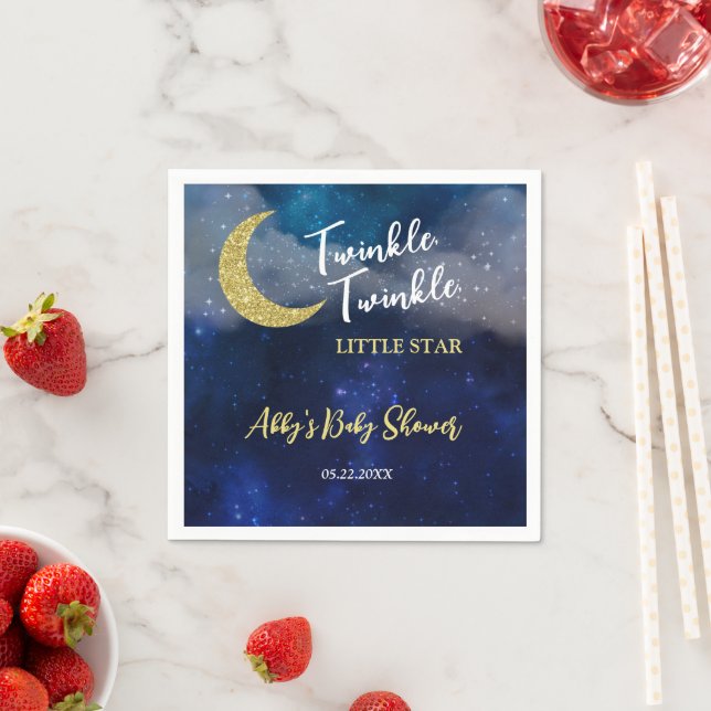 Twinkle Twinkle Little Star Baby Shower Napkin (Insitu)