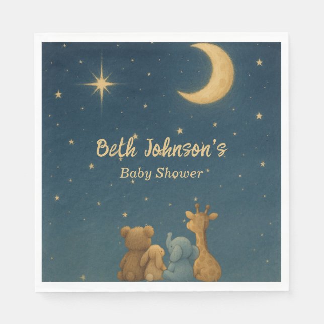 Twinkle Twinkle Little Star Baby Shower Napkins (Front)