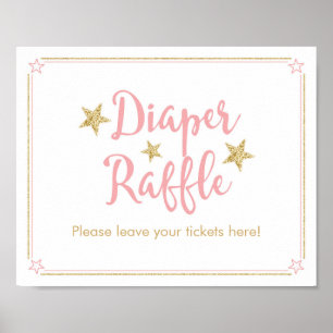 Twinkle Twinkle Little Star Baby Shower RaffleSign Poster